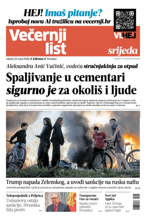 Cover of Vecernji list - Hrvatska