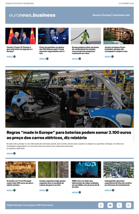 Cover of Euronews Business (Portuguese)