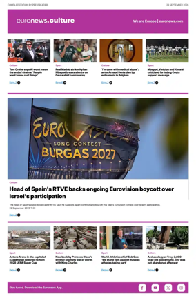 Cover of Euronews Culture and Sport Compiled Edition