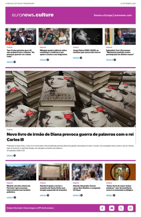 Cover of Euronews Culture and Sport (Portuguese)