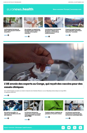 Cover of Euronews Health (French)