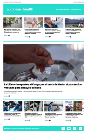 Cover of Euronews Health (Spanish) Compiled Edition