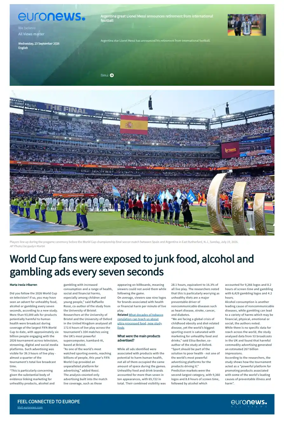 Cover of Euronews World Cup