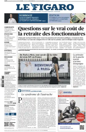 Cover of Le Figaro