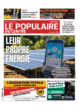 Cover of Le Populaire du Centre (Haute-Vienne)