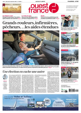 Cover of Ouest-France (Fougeres Vitre)
