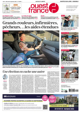 Cover of Ouest France (Nantes / Sud-Loire / Vignoble)