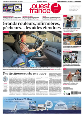 Cover of Ouest France (Saint-Nazaire La Baule Guerande)