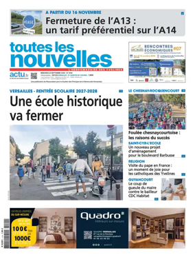 Cover of Toutes les Nouvelles (Versailles / Saint-Quentin-en-Yvelines)