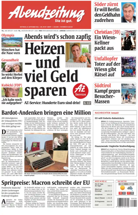 Cover of Abendzeitung Munchen