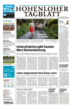 Cover of Hohenloher Tagblatt