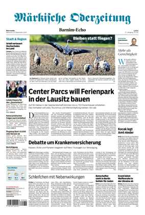 Cover of Markische Oderzeitung Eberswalde