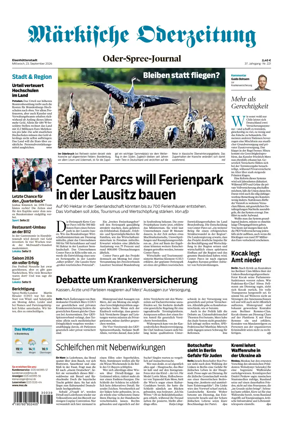 Cover of Markische Oderzeitung Eisenhuttenstadt