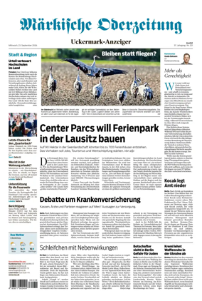 Cover of Markische Oderzeitung Uckermarkanzeiger