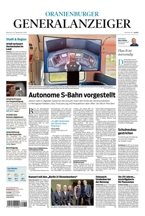 Cover of Oranienburger Generalanzeiger