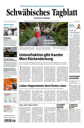 Cover of Schwabisches Tagblatt - Tubinger Chronik