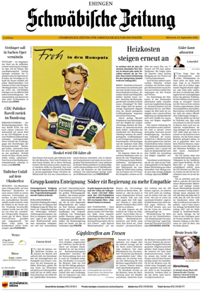 Cover of Schwabische Zeitung (Ehingen)
