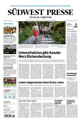 Cover of SUDWEST PRESSE - Neckar-Chronik