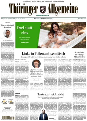 Cover of Thuringer Allgemeine (Weimar)