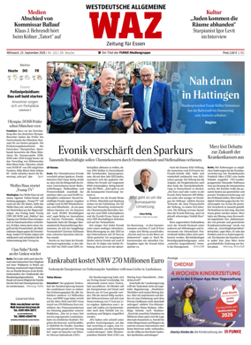 Cover of Westdeutsche Allgemeine Zeitung (Essen)