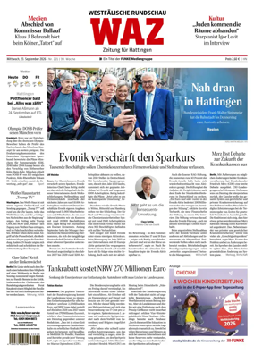 Cover of Westdeutsche Allgemeine Zeitung (Hattingen)
