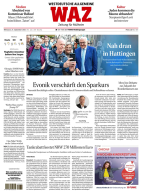 Cover of Westdeutsche Allgemeine Zeitung (Mulheim an der Ruhr)