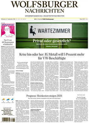 Cover of Wolfsburger Nachrichten (Wolfsburg-Gifhorn)