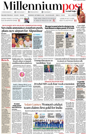 Cover of Millennium Post (Kolkata)