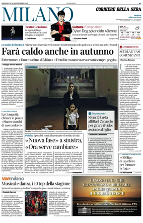 Cover of Corriere della Sera (Milano)