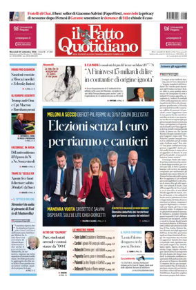 Cover of Il Fatto Quotidiano
