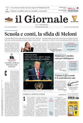 Cover of Il Giornale (Italy)