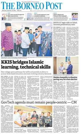 Cover of The Borneo Post (Sabah)