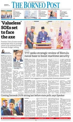 Cover of The Borneo Post (Sarawak)