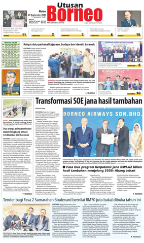Cover of Utusan Borneo (Sarawak)