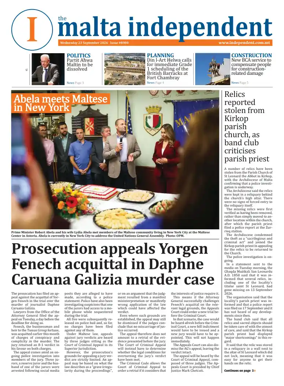 Cover of Malta Independent