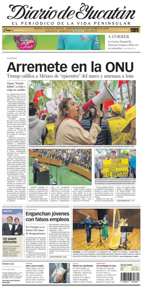 Cover of Diario de Yucatan