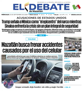 Cover of El Debate de Mazatlan