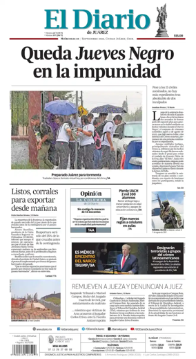 Cover of El Diario de Juarez