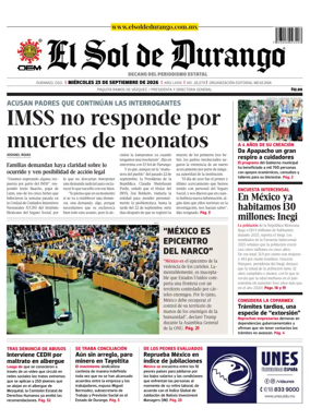 Cover of El Sol de Durango