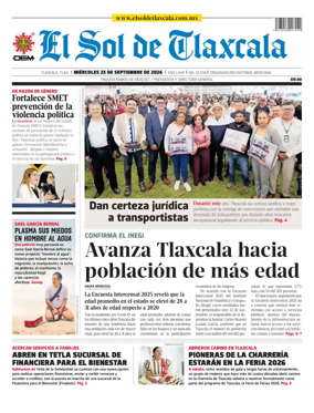 Cover of El Sol de Tlaxcala