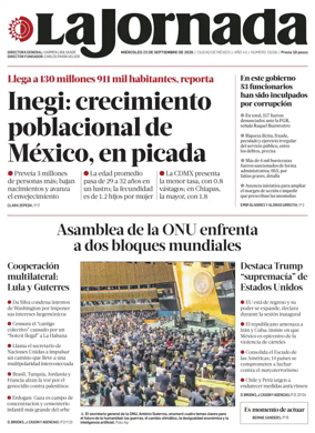 Cover of La Jornada