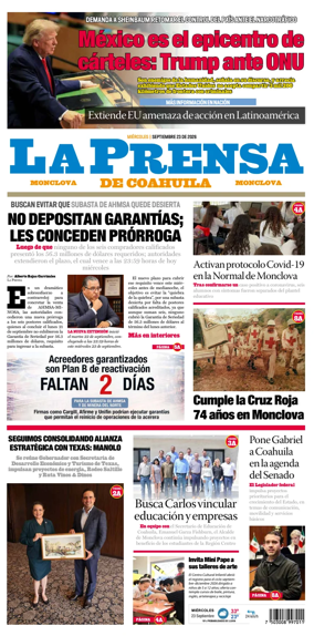 Cover of La Prensa de Coahuila
