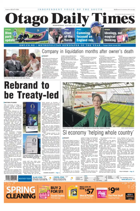 Cover of Otago Daily Times
