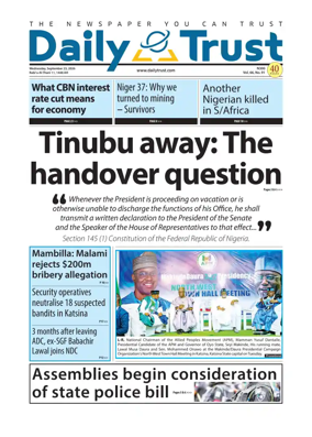 Cover of Daily Trust