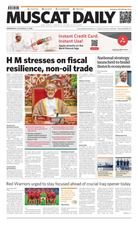 Cover of Muscat Daily