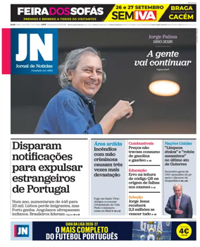 Cover of Jornal de Noticias