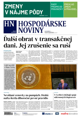 Cover of Hospodarske noviny
