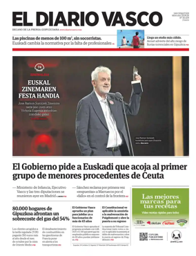 Cover of Diario Vasco (Oarsoaldea)