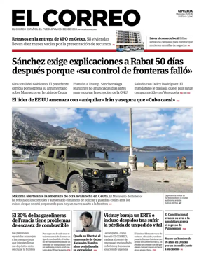Cover of El Correo (Gipuzkoa)