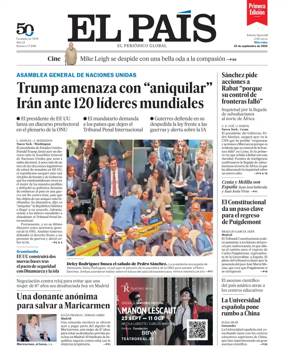 Cover of EL PAIS primera edicion